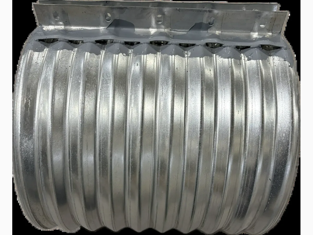 Corrugated metal coupling band